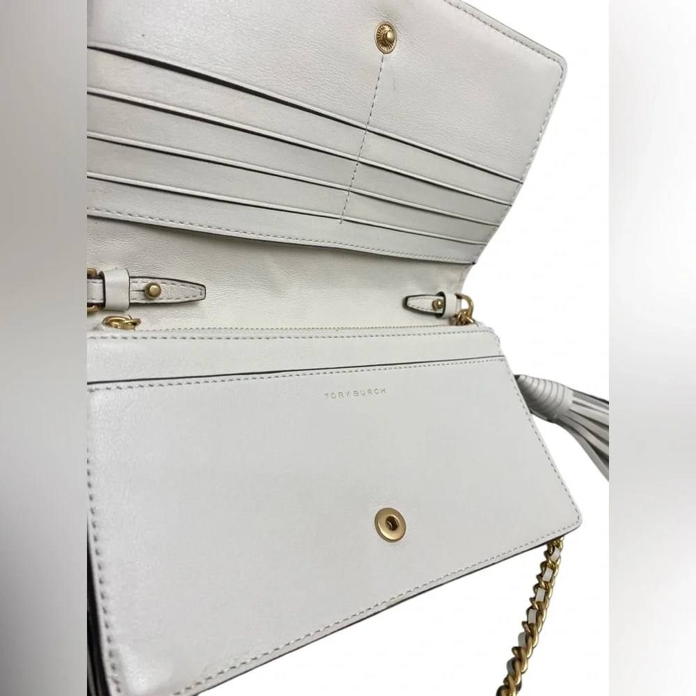 Tory Burch Like New Fleming Quilted Floral Crossbody Clutch Multi Happy …
